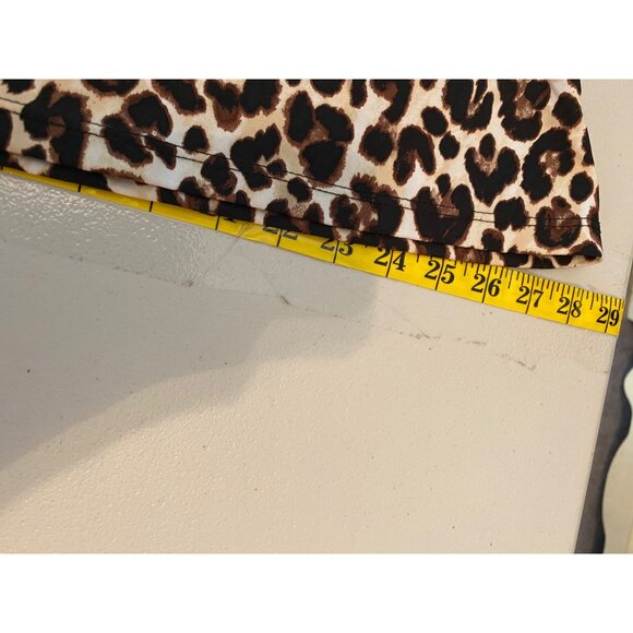 Slimky Brand Leopard Print Sleeveless Ruffle Tunic Dress Poly/Spandex 1X - Picture 9 of 9